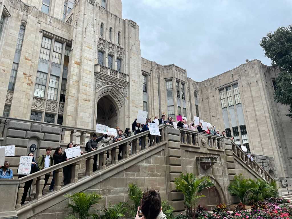 Pitt Protest Pitt students protest after sexual assault in Cathedral of Learning